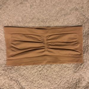 Nude color bandeau tube top